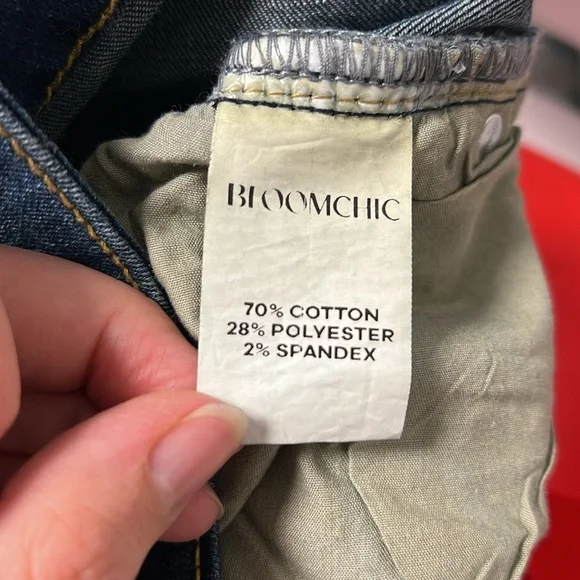 BloomChic Blue Flare Wide Leg Jeans - Picture 10 of 11